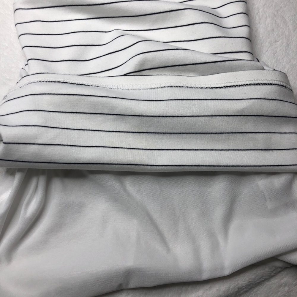 Lucy Paris White And Black Stripped Fitted Dress - Picture 10 of 11